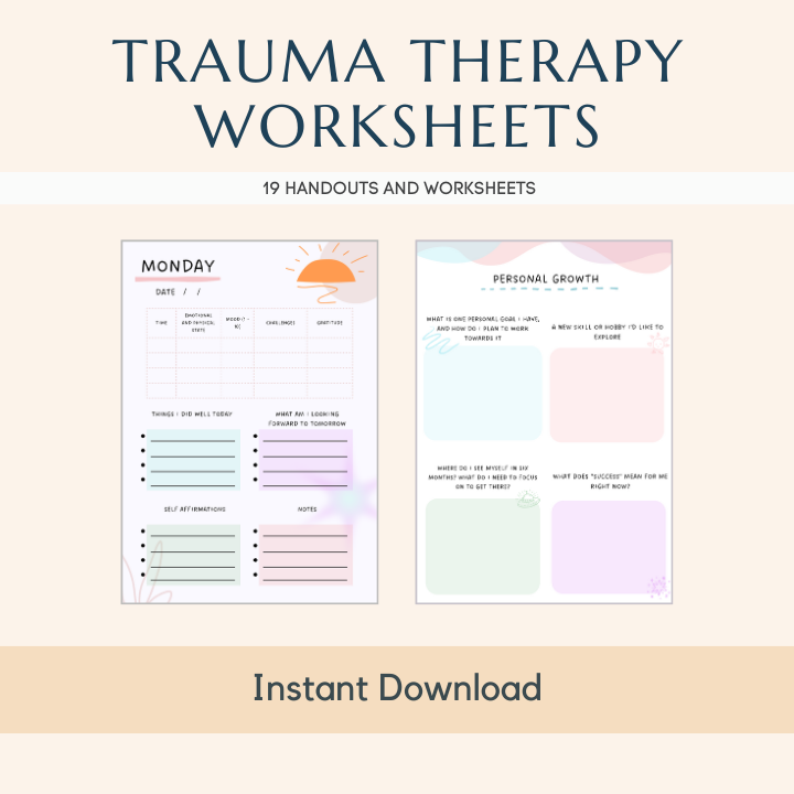 Comprehensive Trauma Worksheets – Healing Exercises & Recovery Tools